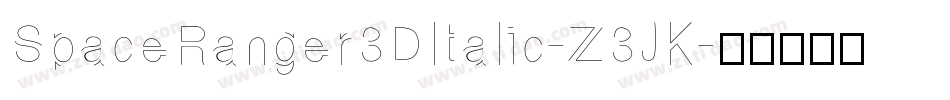 SpaceRanger3DItalic-Z3JK字体转换