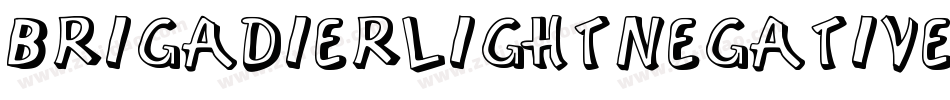 BrigadierLightNegative字体转换