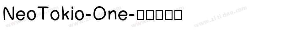 NeoTokio-One字体转换