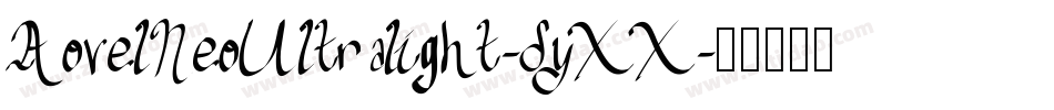 AovelNeoUltralight-dyXX字体转换