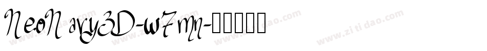 NeoNavy3D-w7mn字体转换