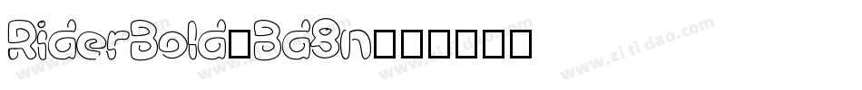 RiderBold-Bd8n字体转换