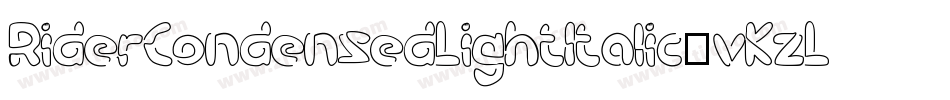 RiderCondensedLightItalic-vKzL字体转换