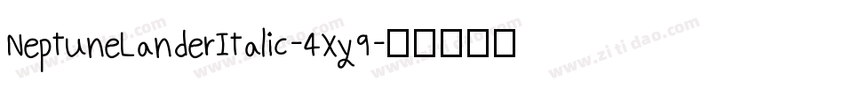 NeptuneLanderItalic-4Xy9字体转换