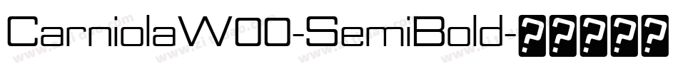 CarniolaW00-SemiBold字体转换