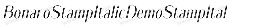BonaroStampItalicDemoStampItalic-Wyp6G字体转换