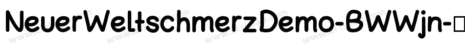 NeuerWeltschmerzDemo-BWWjn字体转换