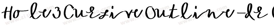 Hole3CursiveOutline-drGV字体转换
