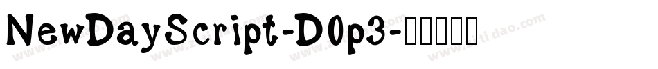 NewDayScript-D0p3字体转换