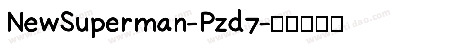 NewSuperman-Pzd7字体转换