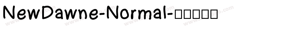 NewDawne-Normal字体转换