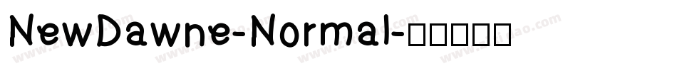 NewDawne-Normal字体转换