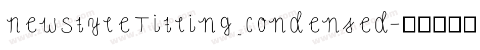 NewStyleTitlingCondensed字体转换