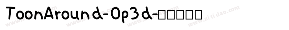 ToonAround-0p3d字体转换