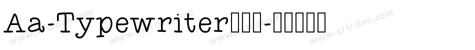 Aa-Typewriter生成器字体转换