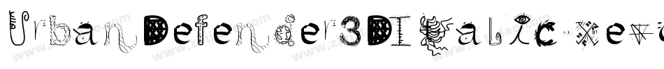UrbanDefender3DItalic-xevq字体转换