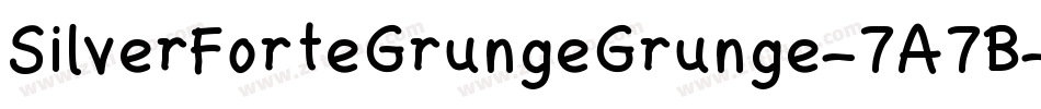 SilverForteGrungeGrunge-7A7B字体转换