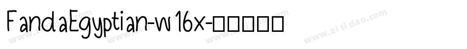 FandaEgyptian-w16x字体转换