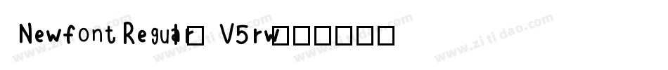 NewfontRegular-V5rw字体转换