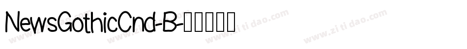 NewsGothicCnd-B字体转换
