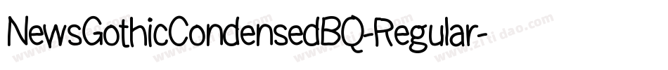 NewsGothicCondensedBQ-Regular字体转换