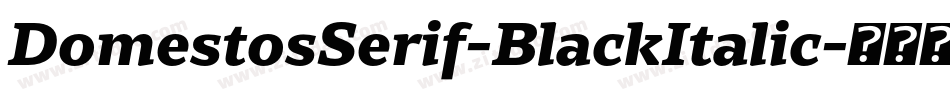 DomestosSerif-BlackItalic字体转换