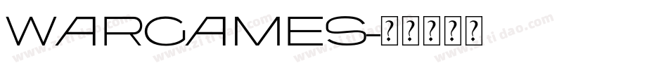 Wargames字体转换