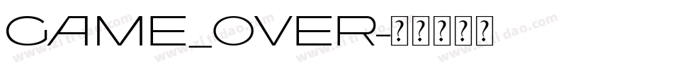 game_over字体转换
