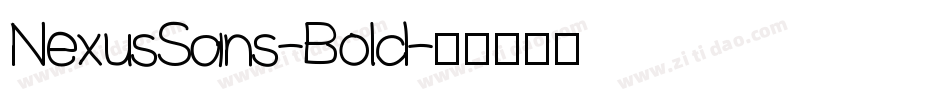 NexusSans-Bold字体转换