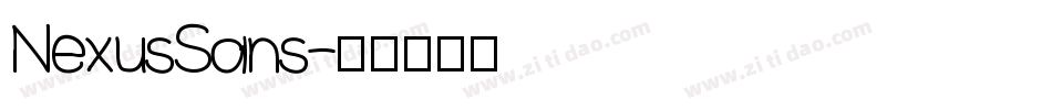NexusSans字体转换