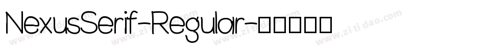 NexusSerif-Regular字体转换