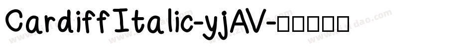 CardiffItalic-yjAV字体转换