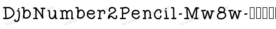 DjbNumber2Pencil-Mw8w字体转换