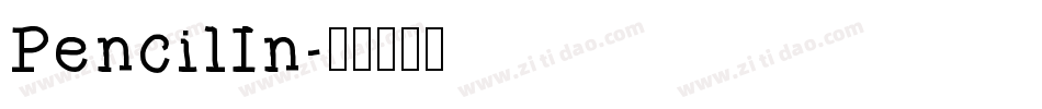 PencilIn字体转换