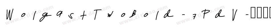WolgastTwoBold-7PdV字体转换