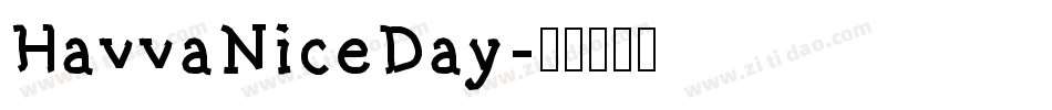 HavvaNiceDay字体转换
