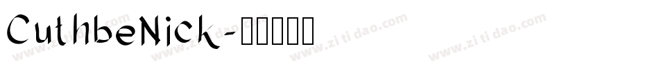 CuthbeNick字体转换