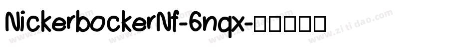 NickerbockerNf-6nqx字体转换