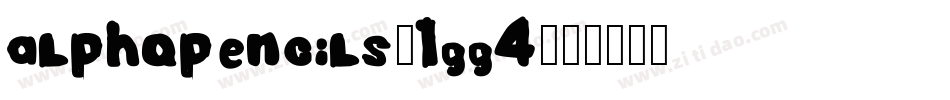 Alphapencils-1GG4字体转换