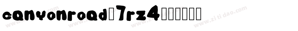Canyonroad-7rz4字体转换