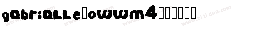 Gabrialle-owwM4字体转换