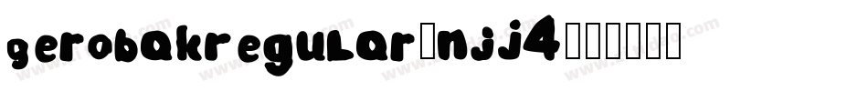 GerobakRegular-njJ4字体转换