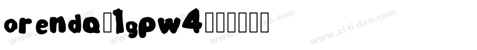 Orenda-1GPW4字体转换
