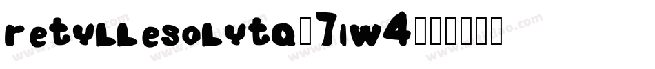 RetylleSolyta-7LW4字体转换