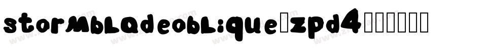 StormbladeOblique-zpd4字体转换