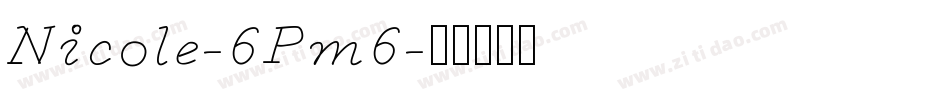 Nicole-6Pm6字体转换