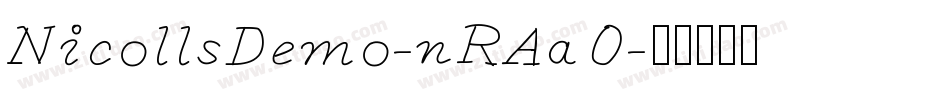 NicollsDemo-nRAaO字体转换