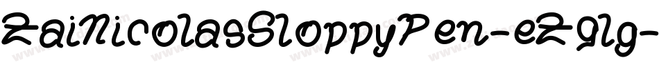 ZaiNicolasSloppyPen-eZ9lg字体转换