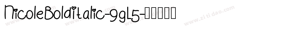 NicoleBoldItalic-9gL5字体转换