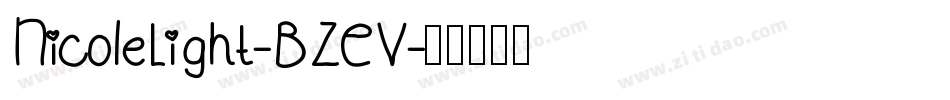 NicoleLight-BZEV字体转换
